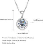 1747462978 classic 2 carat round cut diamond pendant necklace in sterling silver bezel set white diamond diamond jewelry for women.jpg