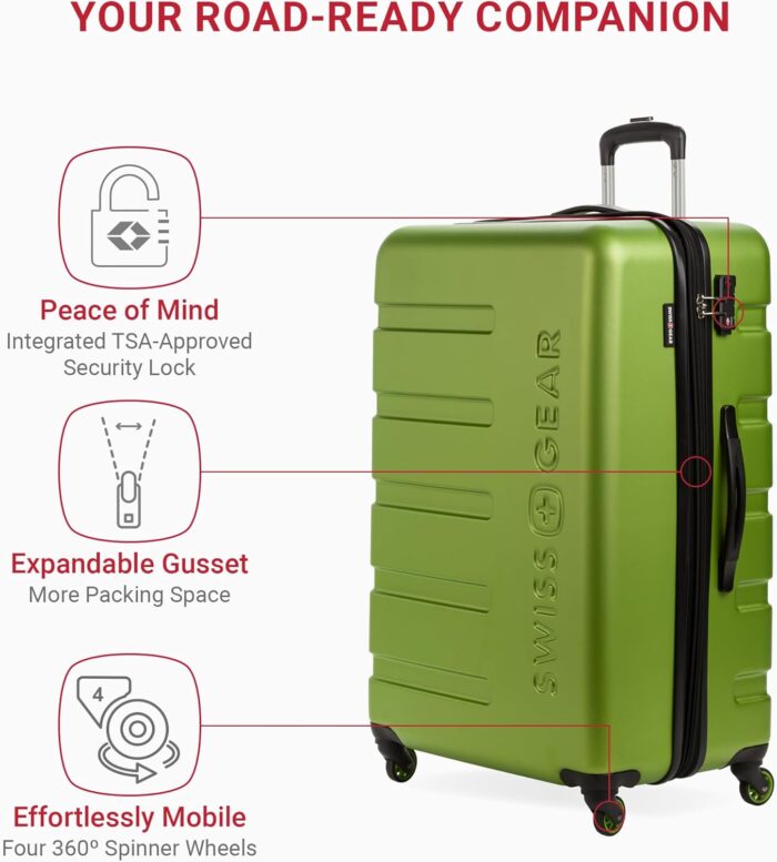 1747469144 swissgear 7366 hardside expandable luggage with spinner wheels green checked large 27 inch.jpg