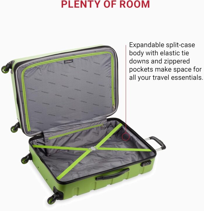 1747469148 swissgear 7366 hardside expandable luggage with spinner wheels green checked large 27 inch.jpg
