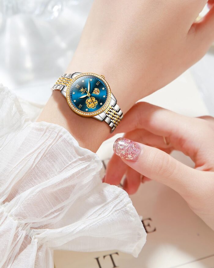 1747470337 olevs womens automatic watches gold diamond luxury dress classic ladies self winding two tone stainless steel wrist watch.jpg