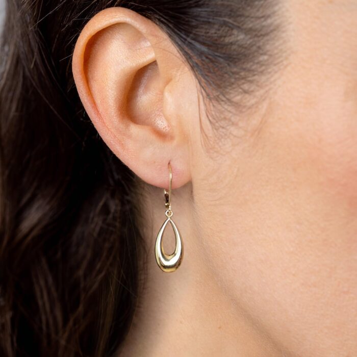 1747470440 lucchetta 14k gold dangle earrings with oval hoop teardrop leverback drop.jpg