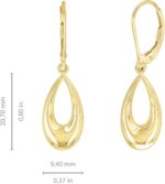 1747470442 lucchetta 14k gold dangle earrings with oval hoop teardrop leverback drop.jpg