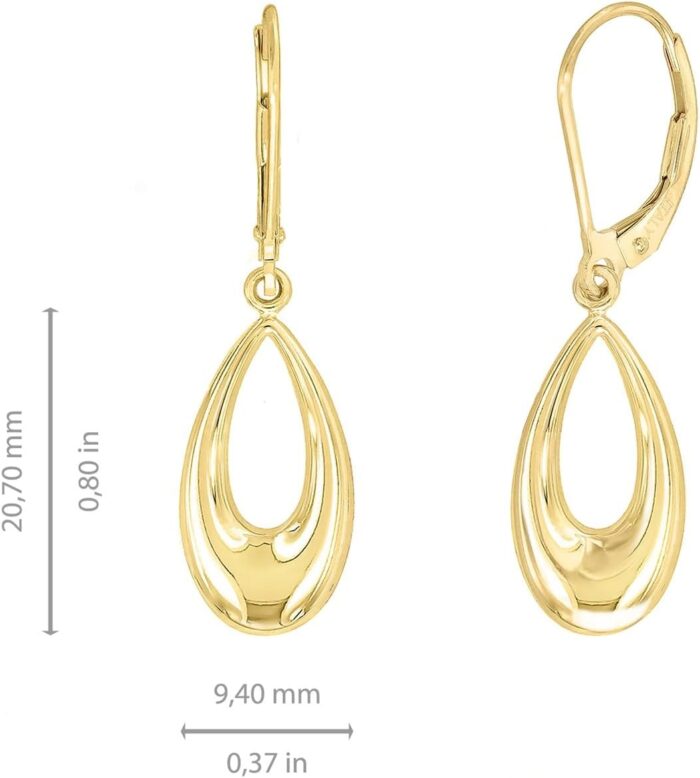 1747470442 lucchetta 14k gold dangle earrings with oval hoop teardrop leverback drop.jpg