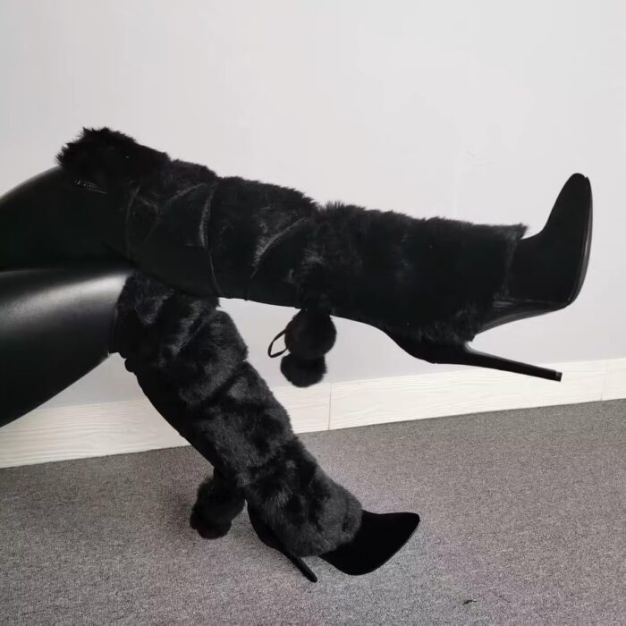 1747474254 frankie hsu fashion designer sexy big size black furry flurffy fuzzy plush faux fur stiletto heels knee high wide calf tall long winter boots for women us4 14.jpg