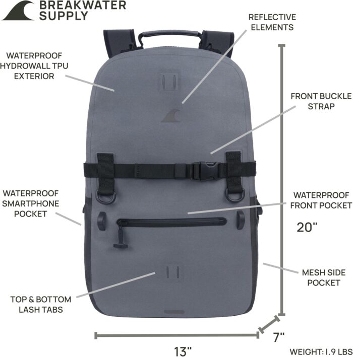1747476539 breakwater supply™ 100 waterproof submersible backpack laptop bag airtight zippers travel outdoors fogland 25l 20l 15l.jpg