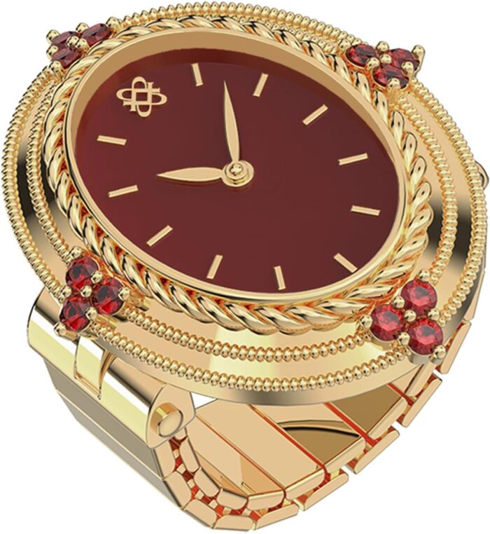 1747481297 pascal victorian revival ring watch for women finger dainty clock ring women quartz stainless steel watch ring with two hand display stretch band fits finger size 0.65 0.78.jpg