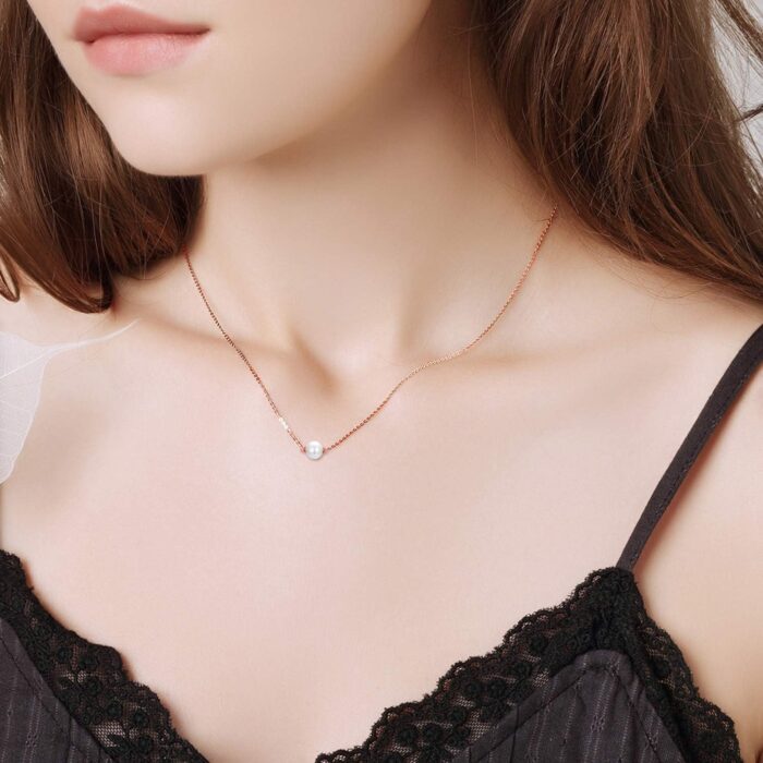 1747481649 14k solid gold pearl necklace for women delicate cultured freshwater pearl choker pendant necklace love jewelry gift for girls mom wife 16 18.jpg