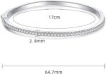 1747487392 gemlux womens 14k gold moissanite bangle ，white gold simple single row moissanite diamond design bangle high end jewelry for modern women.jpg