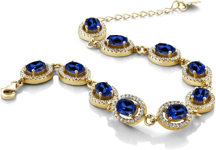 1747489103 gem stone king 18k yellow gold plated silver 7x5mm oval gemstone birthstone tennis bracelet for women size 7.5 inch fine jewelry gifts for her mom women wife.jpg