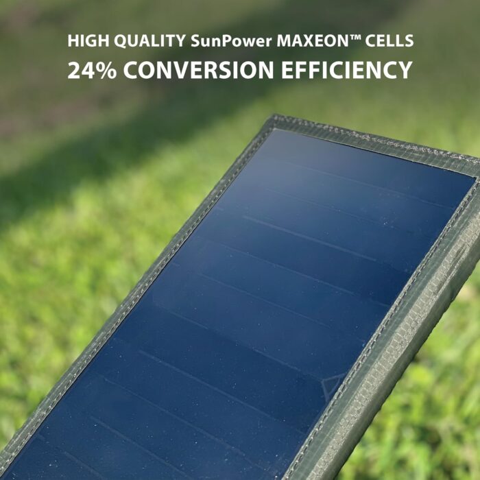 1747491178 elecom nestout portable solar panel dual usb a ports 28w power generation charger for phone camping durable water resistant ripstop nylon foldable lightweight adjustable stands 4 panel.jpg