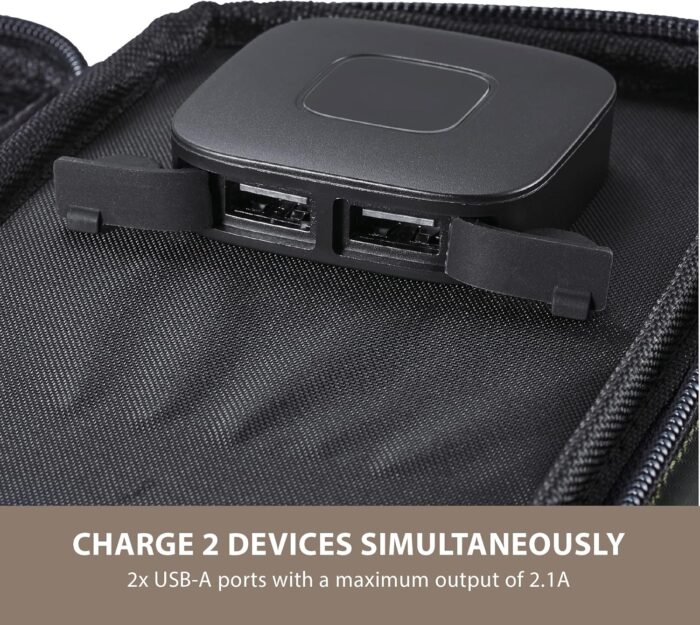 1747491181 elecom nestout portable solar panel dual usb a ports 28w power generation charger for phone camping durable water resistant ripstop nylon foldable lightweight adjustable stands 4 panel.jpg