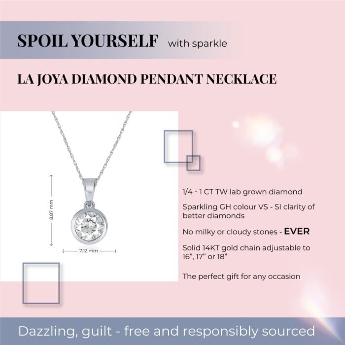1747503824 lab grown bezel diamond necklaces for women certified 14 1 carat solid 14k gold diamond necklace accompanied by adjustable real gold chain sparkling gh vssi diamond jewelry for women.jpg