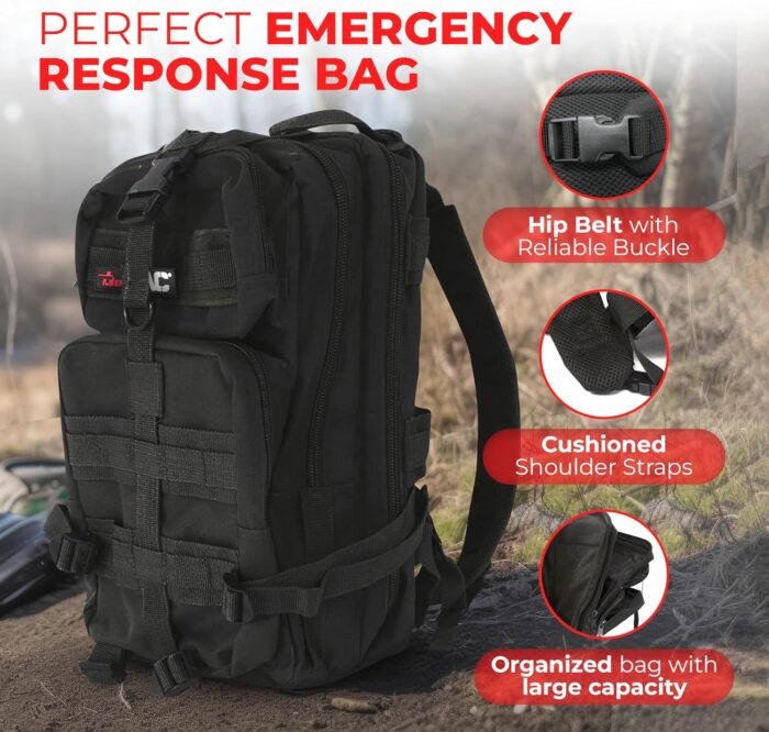 1747505974 fully stocked first aid kit with mylar rescue tent sleeping bag cpr mask survival gear camping essentials travel first aid kit emergency supplies medical supplies – black.jpg