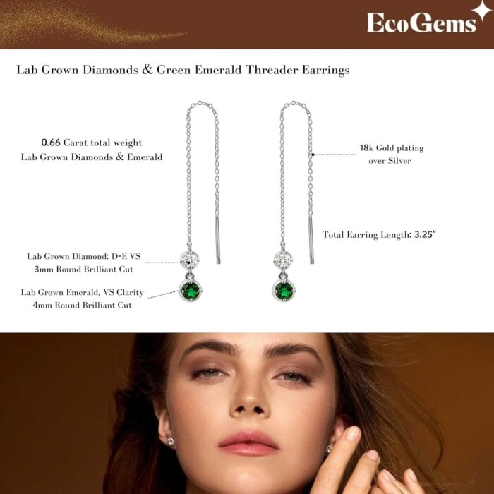 1747507558 18k whiteyellow gold plated silver long drop earring with 0.640.66 tcw lab grown emerald0.70 tcw moissanitelab grown diamond earring for women gift for her jewelry for women.jpg