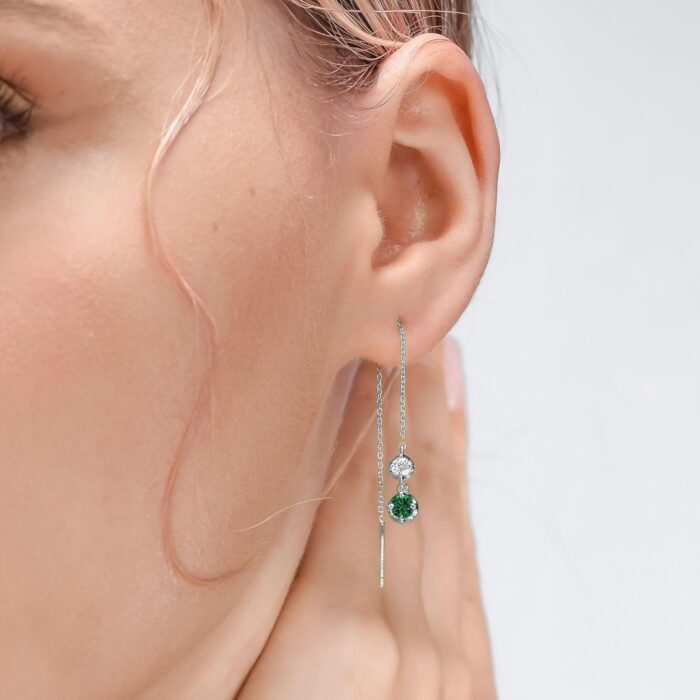 1747507559 18k whiteyellow gold plated silver long drop earring with 0.640.66 tcw lab grown emerald0.70 tcw moissanitelab grown diamond earring for women gift for her jewelry for women.jpg