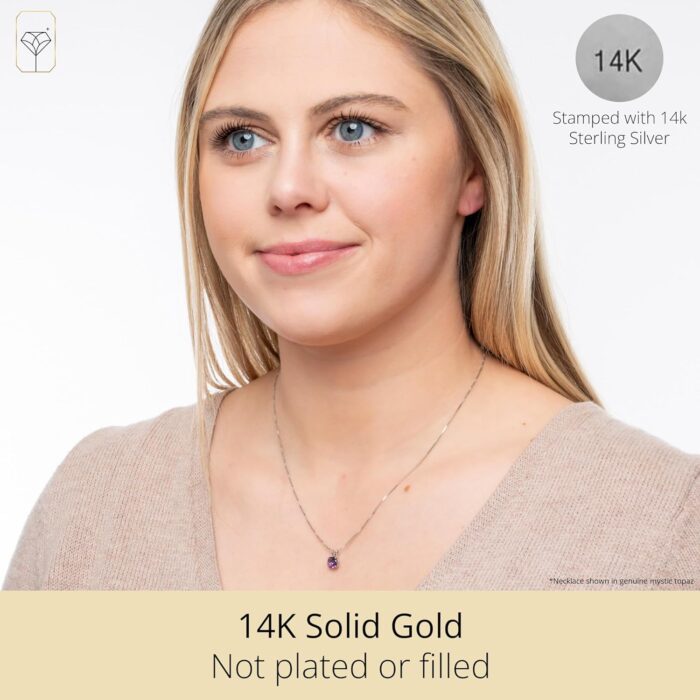 1747514903 amazon essentials 14k gold 8mm gemstone pendant necklace for women with 18 inch box chain previously amazon collection.jpg