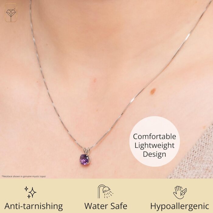 1747514905 amazon essentials 14k gold 8mm gemstone pendant necklace for women with 18 inch box chain previously amazon collection.jpg