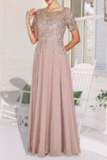 1747515501 short sleeves formal mother of the bride dress for women chiffon lace appliques mother of the groom gown for mom.jpg