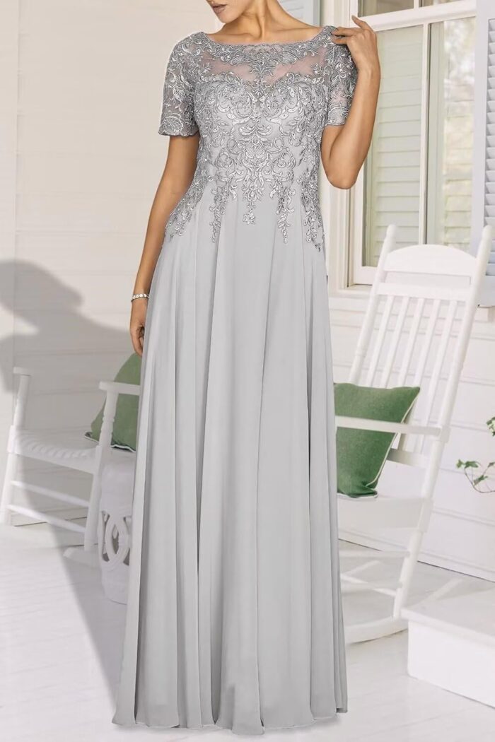 1747515503 short sleeves formal mother of the bride dress for women chiffon lace appliques mother of the groom gown for mom.jpg