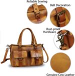 1747519687 genuine leather satchel purse for women retro cowhide handmade top handle shoulder handbag designer crossbody bag purse.jpg