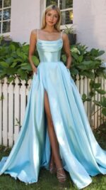 1747522966 womens satin prom dresses with slit 2025 spaghetti straps sequin cowl neck formal dress with pockets.jpg