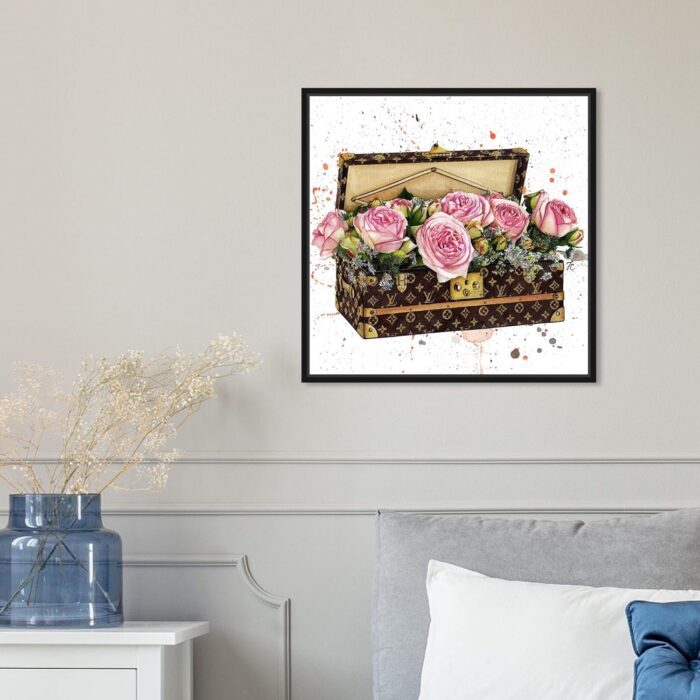 1747528360 the oliver gal artist co. fashion and glam wall art canvas prints doll memories trunk full of flowers travel essentials home decor 16 in x 16 in pink brown.jpg