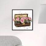 1747528363 the oliver gal artist co. fashion and glam wall art canvas prints doll memories trunk full of flowers travel essentials home decor 16 in x 16 in pink brown.jpg