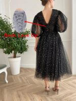 1747544855 sparkle starry tulle prom dresses puffy sleeve evening gowns slit formal party dress with pockets tea length.jpg