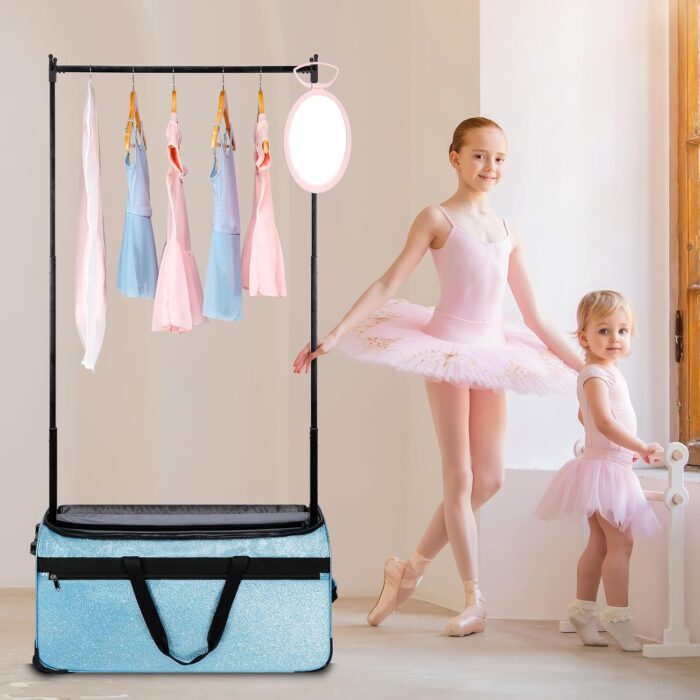 1747546754 dance bag with garment rack omidel 29 rolling dance competition duffle bag with garment rack silent wheels collapsible dance suitcase for dance competition shows recitals travel.jpg