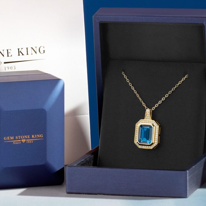 1747551560 gem stone king 18k yellow gold plated silver 11x9mm emerald cut gemstone birthstone pendant necklace for women with 18 inch silver chain.jpg