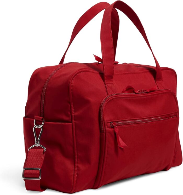 1747556302 vera bradley womens cotton weekender travel bag cardinal red recycled cotton one size.jpg