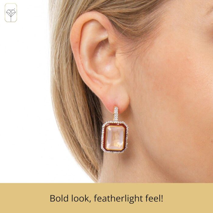 1747558885 big gemstone statement dangle earrings with enamel and white sappire accents hypoallergenic 14k gold over sterling silver gemstone earrings by max stone.jpg