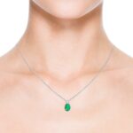 1747577230 angara natural oval emerald solitaire pendant with diamond in silver 14k solid goldplatinum may birthstone birthday engagement anniversary wedding jewelry gift for women.jpg