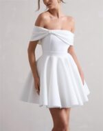 1747577786 satin wedding dresses for bride off shoulder bowknot short homecoming dresses for teens puffy sleeve prom party gown.jpg