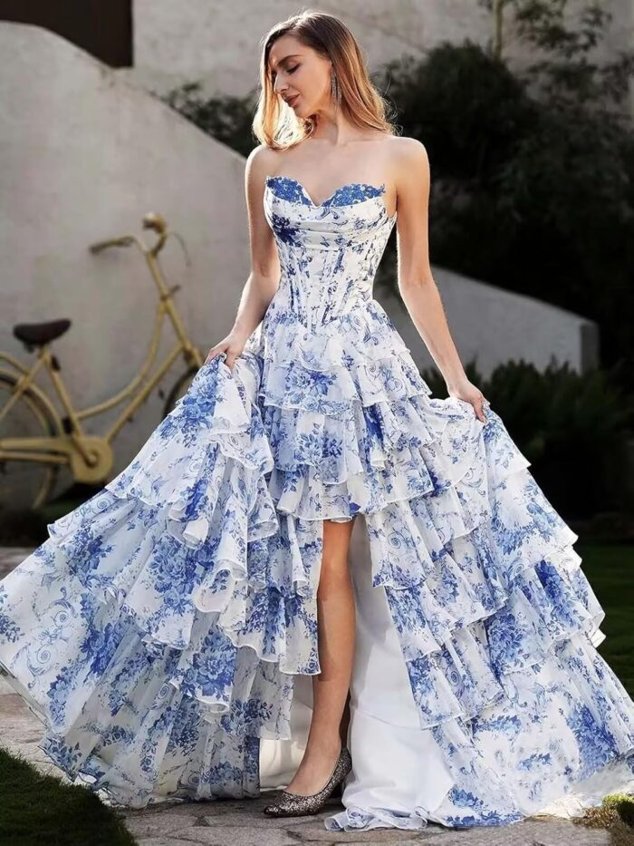 1747585118 floral prom dresses with slit for women tiered chiffon ball gown prom dress sweetheart a line he51300.jpg