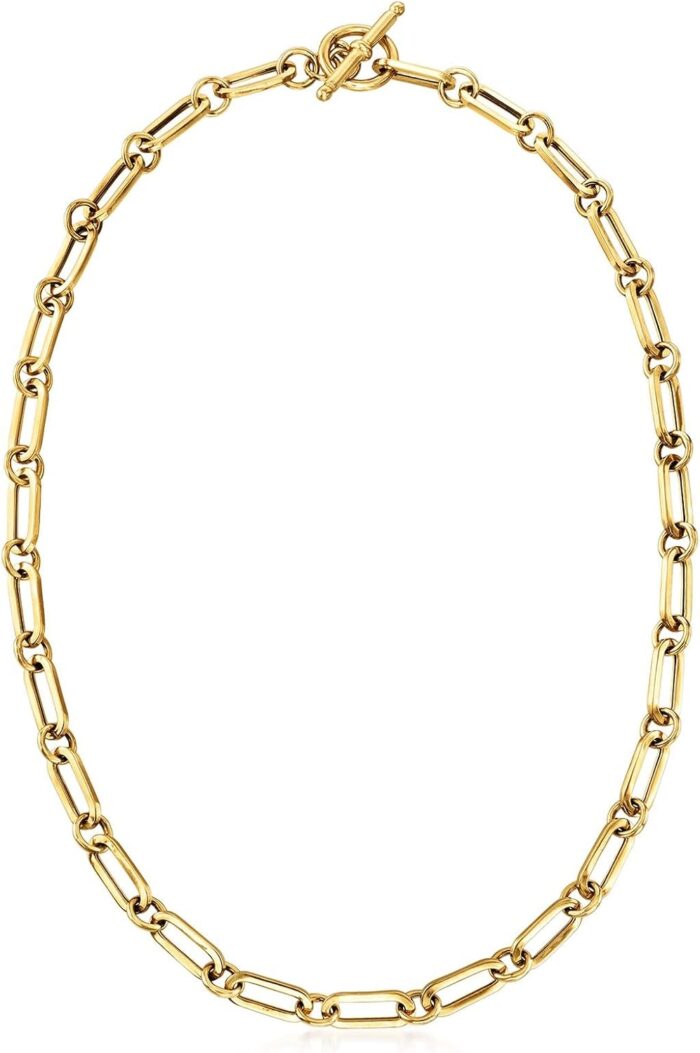 1747591899 ross simons italian 18kt gold over sterling paper clip link necklace. 18 inches.jpg