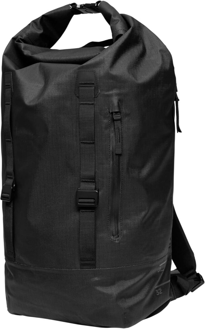 1747594409 db journey essential rolltop backpack durable rolltop backpack with expandable storage padded laptop sleeve weather resistant travel with roller bag attachment 32l black out.jpg
