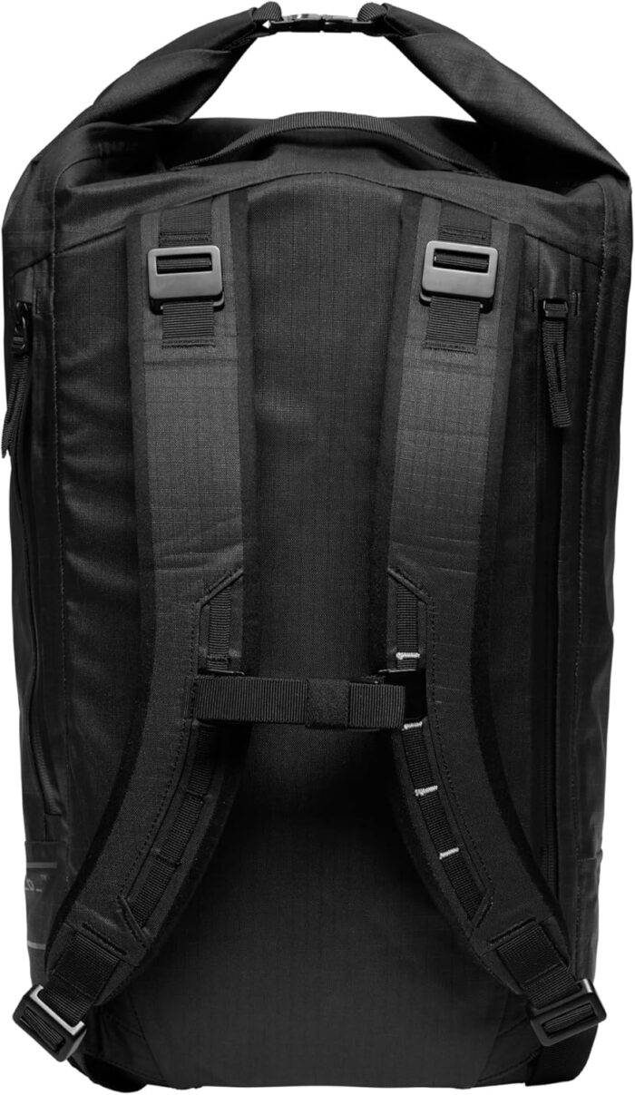 1747594411 db journey essential rolltop backpack durable rolltop backpack with expandable storage padded laptop sleeve weather resistant travel with roller bag attachment 32l black out.jpg