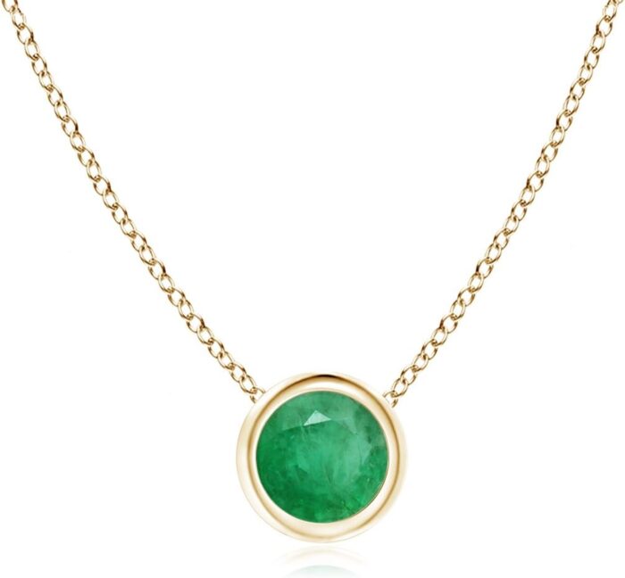 1747602810 angara natural bezel set round emerald solitaire pendant in 14k solid goldplatinum may birthstone birthday engagement anniversary wedding jewelry gift for women.jpg