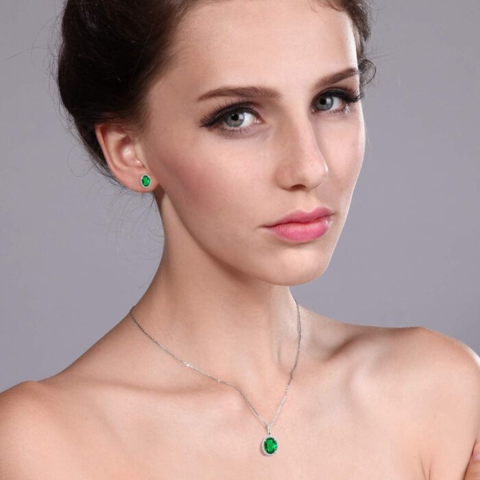 1747613852 gem stone king 10k white gold gemstone birthstone and diamond pendant earrings jewelry set oval 8x6mm and 7x5mm gold necklace earrings set for women.jpg