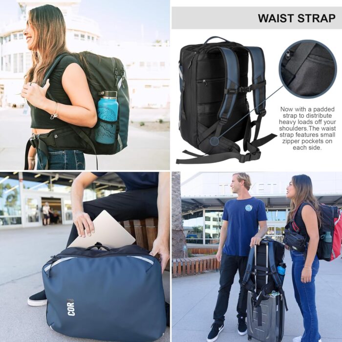 1747616317 cor surf carry on travel backpack bundle island hopper travel backpack with toiletry bag and compression packing cube set 40l green.jpg