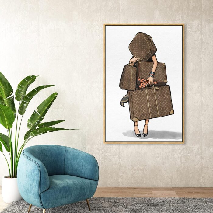 1747623705 the oliver gal artist co. fashion and glam framed wall art canvas prints bags orange travel essentials home decor 36 in x 54 in brown white.jpg