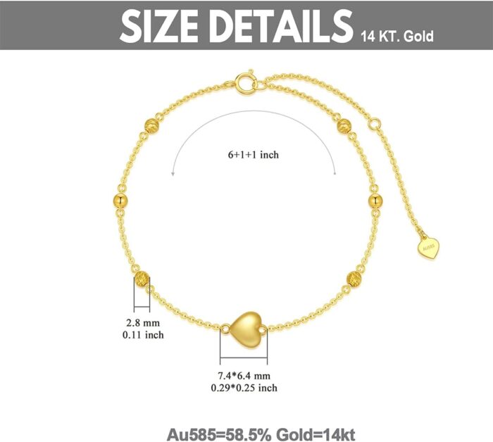 1747632273 sisgem solid 14k gold heart bracelet for women real gold beaded station bracelet anniversary birthday jewelry gifts for her momwife mothers day 6.511 inch.jpg