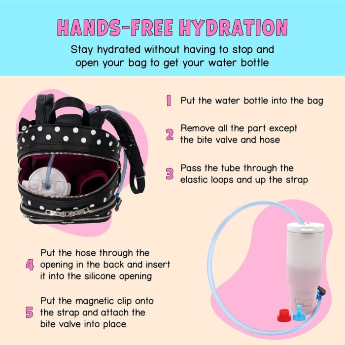 1747633281 travel hydration backpack 30 oz tumbler bundle water resistant girls laptop day bag for theme parks work camping casual comfortable for women on the go polka dots.jpg