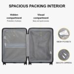 1747652968 level8 hard shell carry on luggage airline approved carry on suitcases with wheels lightweight luminous textured hardside travel bag with tsa lock 20 inch black.jpg