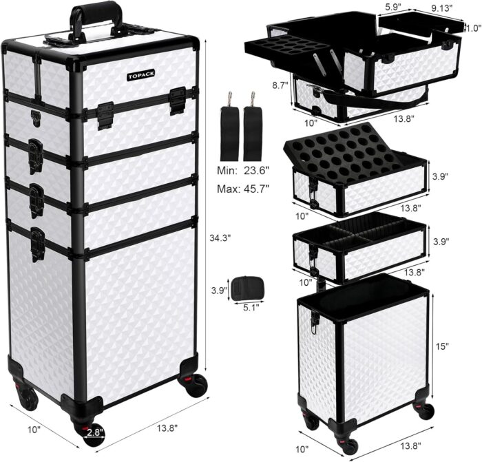 1747656623 topack professional 5 in 1 rolling makeup train case large makeup travel case with key shoulder straphandle cushion，makeup train case organizer，cosmetology case on wheels i white.jpg