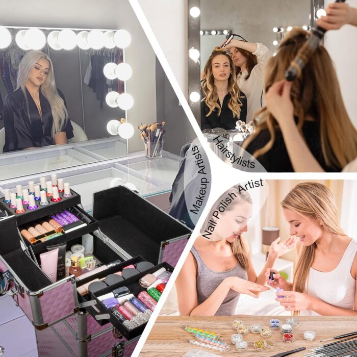 1747656627 topack professional 5 in 1 rolling makeup train case large makeup travel case with key shoulder straphandle cushion，makeup train case organizer，cosmetology case on wheels i white.jpg