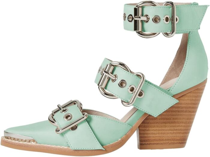 1747661658 fsj women pointed toe metal buckle hollow out leather strappy medium thick wedge stacked heel sandal zipper fashion pumps shoes size 4 16 us.jpg