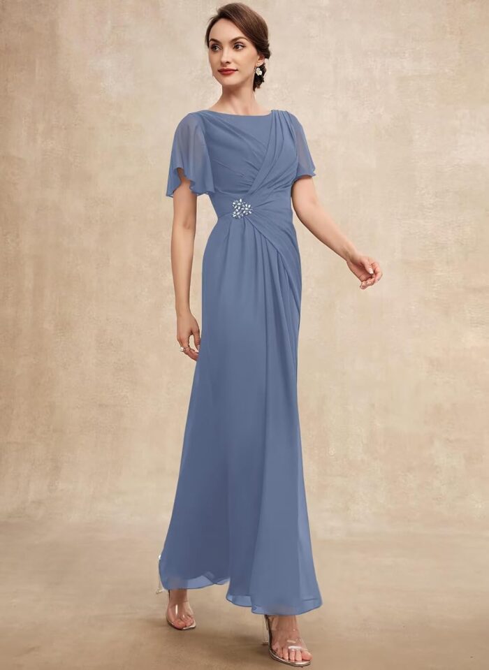 1747662141 britaly mother of the bride dresses for women chiffon short sleeve pleated waist long wedding party dress.jpg