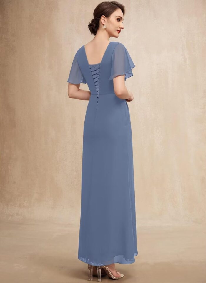 1747662144 britaly mother of the bride dresses for women chiffon short sleeve pleated waist long wedding party dress.jpg